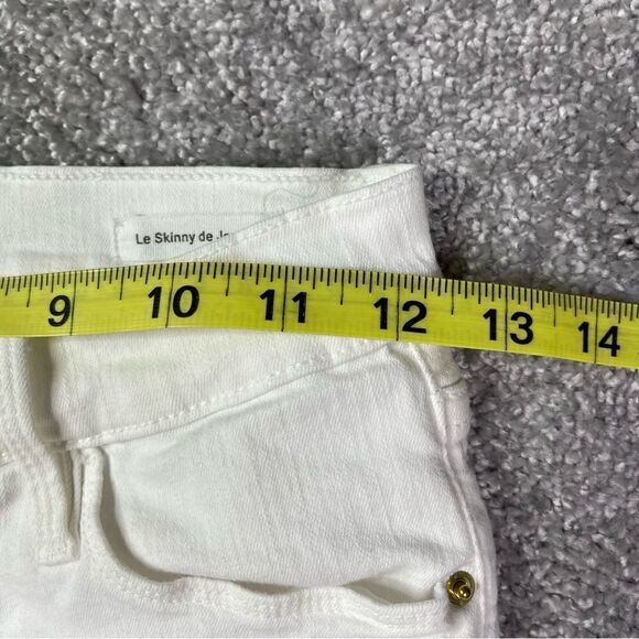 Frame Jeans Women’s (Tag 26) Actual 24 White Ripped Distressed Skinny Slim Fit - Picture 12 of 16